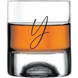 Paşabahçe Y Harfli Yazılı Çıkmayan Baskılı Viski Bardağı Kadehi - Şeffaf - 205 ml