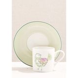 Paşabahçe Yeşil Bird Art Porselen Espresso Fincanı, Espresso Fincanı, 1 Adet