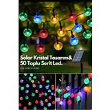 PASACO 50 Top 7 Metre RGB Güneş Enerjili Led Işık Solar Bahçe Teras Balkon Ağaç Lambası Aydınlatması