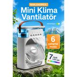 PASACO Masaüstü Taşınabilir Buzlu Vantilatör Su Soğutmalı 600 ml RGB Led Işıklı Soğutucu Fan Air Cooler Fan