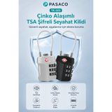 PASACO TSA Onaylı Çelik Kablolu Şifreli Valiz Kilidi, 3 Haneli Seyahat Bavul Çanta Kilidi