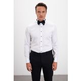 Paşahan Ütü Gerektirmeyen %100 Pamuk Non Iron Ata Yaka Comfort Fit Beyaz Smokin Gömlek