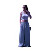 Pasaklı Giyim Beli Lastikli İki Cepli Bol Paça Salaş Oversize Yazlık Pantolon, 36, 3391, Mint, Kadın