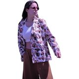 Pasaklı Giyim Bol Kesim Keten Oversize Ceket, 36, 3371, Mavi, Kadın