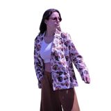 Pasaklı Giyim Bol Kesim Keten Oversize Rahat Ceket Kahverengi, 36, Oversize Rahat Ceket, Kahve, Kadın