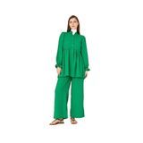 Pasaklı Giyim Gofre Balon Kol Büzgülü Tunik ve Pantolon Tesettür Takım, 40, 3531, Benetton, Kadın