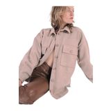 Pasaklı Giyim Kadın Kaşe Oversize Geniş Kesim Iki Cepli Kışlık Ceket Spor Koton Oduncu Gömlek 700-3270286