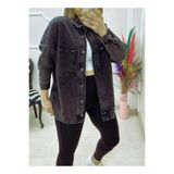 Pasaklı Giyim Oversize Denim Kot Ceket, 40, KT-0089, Siyah, Kadın