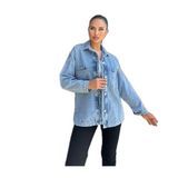 Pasaklı Giyim Oversize Denim Kot Ceket, 42, KT-0089, Mavi- Buz, Kadın