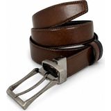 Paşala Leather Erkek Çift Taraflı Kemer 3.5 cm Siyah ve Kahverengi Kullanımlı Döner Tokalı Klasik Günlük Kullanıma Uygun Şık Tasarım - 130 cm - Siyah-Kahverengi