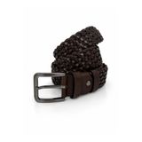 Paşala Leather Erkek Hakiki Manda Derisi Örgü Kemer Kahverengi 4.5 cm El Örgüsü Klasik ve Günlük Kullanıma Uygun Dayanıklı Metal Tokalı Şık Tasarım