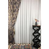 Paşamanlar Simli Bambu Tül Perde – Yoğun Dokulu, 1/3 Sık Pileli, Ütü Gerektirmez Şık Tasarım - Beyaz - 420 x 180 cm