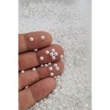 PASAMİA 4 mm Beyaz Yarım Deliksiz İnci Boncuk 25 gr (1150-1200 adet )