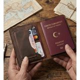 Pasaport CÜZDANI KILIFI V3 Hakiki Gerçek Deri Kılıf Cüzdan Kart Para Kadın Erkek (TABA)