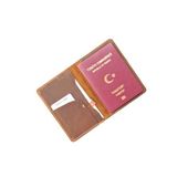 Pasaport Kılıfı Hakiki Deri Seyahat Cüzdanı Pasaportluk (Taba)