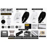 PAŞATEKS 2.5 Cm Yapışkansız Cırt Bant – Beyaz Siyah Velcro Bant – 1 m & 3 m Dikilebilir Kanca Hav Bant (siyah, 3)