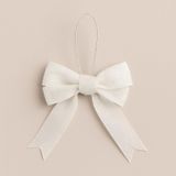 Paşateks 5’li Yılbaşı Ağaç Süsü Fiyonk Seti – 2 cm Kırmızı/Altın/gümüş/bordo/Kurdele Fiyonk – Noel Ağacı Süsleme, Hediye Paketleme ve Dekorasyon Aksesuarı (beyaz simli)