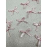 Paşateks since 1995 Fiyonk (100 adet) (Polyesterden üretilmiş saten kurdela) süslemeler-dikiş-saç bantı (açık pembe, 3.5 mm)