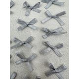 Paşateks since 1995 Fiyonk (100 adet) (Polyesterden üretilmiş saten kurdela) süslemeler-dikiş-saç bantı (gümüş-1, 3.5 mm-2)