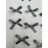 Paşateks since 1995 Fiyonk (100 adet) (Polyesterden üretilmiş saten kurdela) süslemeler-dikiş-saç bantı (koyu gri, 3.5 mm-3)