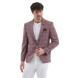 Pascolo Erkek Bordo Poliviskon Kumaşlı Slim Fit Mono Yaka Spor Blazer Ceket Bordo 56