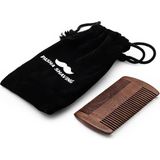 Pasha Shaving Sandal Ağacı Sakal & Bıyık TARAĞI,%100 Doğal Sandal Ağacı, Iki Farklı Diş - Çok Renkli