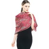 Pashmina Kaşmir Şal | Bordo | %100 Kaşmir Yünü | 70X180 cm | 4 Mevsim