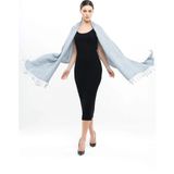 Pashmina Kaşmir Şal | Duman | %100 Kaşmir Yünü | 70X180 cm | 4 Mevsim - Gri