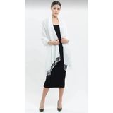 Pashmina Kaşmir Şal | Ekru | %100 Kaşmir Yünü | 70X180 cm | 4 Mevsim