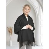 Pashmina Püsküllü Omuz Şalı Siyah