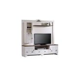 PASİFİC HOME Gazel Beyaz Tv Yaşam Ünitesi / Tv Sehpası Çekmeceli Büyük Tv Dolabı / Beyaz / Lake Boyalı / Ahşap