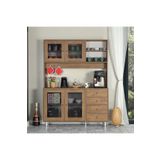 PASİFİC HOME Grano Kahve Köşesi Çok Amaçlı Dolap, Kiler Dolabı, 140 cm , Meşe