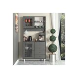 Pasific Home Grano Kahve Köşesi Çok Amaçlı Kiler Dolabı, 96 cm, Antrasit
