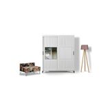 PASİFİC HOME Huga Sürgülü 2 Kapaklı Aynalı Gardırop, Beyaz , 160cm