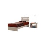 Pasific Home Huga Tek Kişilik 120X200 Karyola Komodin Takım, Meşe