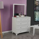 Pasific Home Lizbon Şifonyer-Aynalı 91x87x46 cm 4 Çekmeceli Modern Tasarım