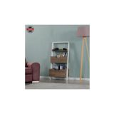 PASİFİC HOME Low Oyuncak Dolabı Montessori Raflı Kitaplık, Koyu Meşe & Beyaz