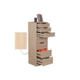 PASİFİC HOME Pasific Home Flow Çekmeceli Şifonyer, Meşe, 7 Çekmeceli