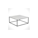 Pasific Home Poly Metal Orta Sehpa, Kare Orta Sehpa, Ahşap Beyaz
