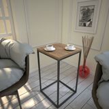 Pasific Home Pure Yan Sehpa, Metal Yan Sehpa ,Koyu Meşe