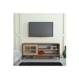 Pasific Home Revival Metal Ayaklı Sürgülü Tv Ünitesi, 125 Cm, Meşe