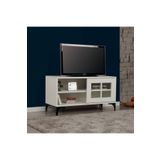 Pasific Home Revival Metal Ayaklı Sürgülü Tv Ünitesi,100 Cm, Beyaz