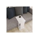 Pasific Home Single Çok Amaçlı Tekerlekli C Sehpa , Koltuk Sehpası - Parlak Beyaz