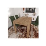 PASİFİC HOME Single Mutfak Yemek Masası, 120x80 Cm, Dikdörtgen, Koyu Meşe
