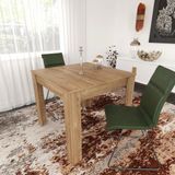 Pasific Home Single Mutfak Yemek Masası, 90x90 cm, Kare, Koyu Meşe