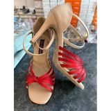 Pasion Kırmızı Tango, Dans Ve Salon Ayakkabısı 10 Cm 15 Pont Kapalı Topuk