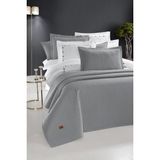 Pasioni Elegante Pamuk Saten Yatak Örtüsü Seti Gri - 260 x 270 cm