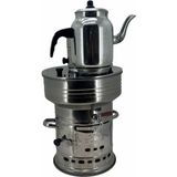 Paslanmaz 304 Çelik 7 Litre Demlikli Semaver