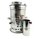 Paslanmaz 4 Litre Çelik Odunlu Semaver Tek Musluk Demliksiz
