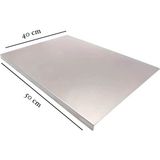 Paslanmaz 40X50 cm Tek Bükümlü Metal Tezgah Koruyucu Kesme Tahtası Çok Amaçlı Mutfak Için - 40 x 50 cm